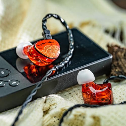 Linsoul TANGZU x HBB XuanNv 2 Dynamic Driver in Ear Monitor HiFi Wired IEM | Gaming Earbuds with 3D Printed Resin Shell, Detachable 2Pin Single Crystal OFC Cable for Musician Audiophile