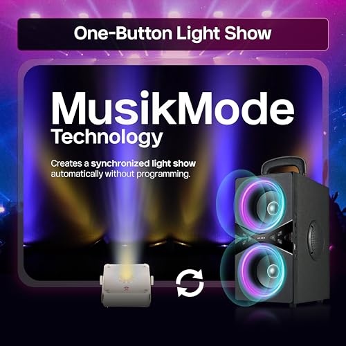 Ape Labs Mini 2+ Ultra Efficient LED Uplighting with Remote (Sold Separately) & 10 Hours Battery Life for Weddings, DJs & Event Lighting - IP65 RGBaW Spotlight with MusikMode & DMX App Control - Solo - color: Creme, size: Solo