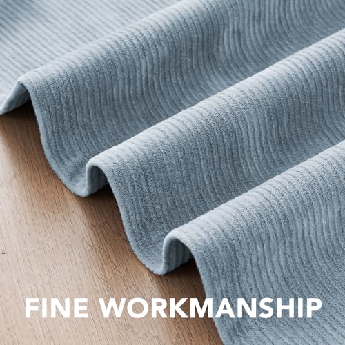 H.VERSAILTEX Velvet 100% Blackout Curtains for Living Room Full Light Blocking Curtains Thermal Insulated Room Window Drapes Soft Luxury Curtains Grommet Top 2 Panels (55" W x 63" L, Stone Blue) - color: Stone Blue, size: 55"W x 63"L (Pack of 2)
