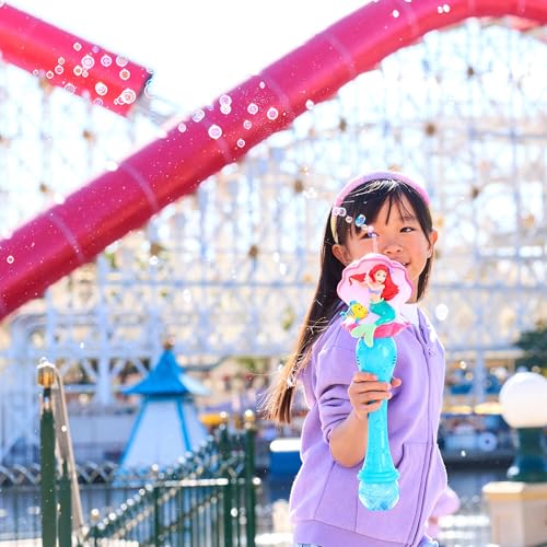 Disney Store Official The Little Mermaid Ariel & Flounder Light & Sound Bubble Wand - Interactive LED Toy, Perfect for Kids & Fans - Ideal for Outdoor Play & Parties, Durable and Safe - style: Ariel & Flounder