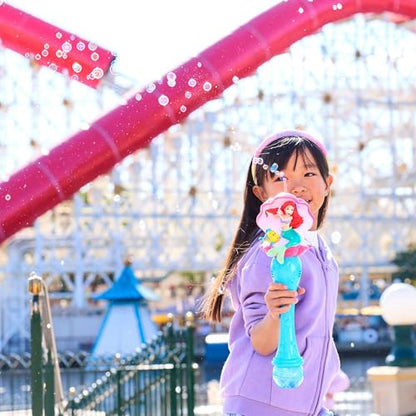 Disney Store Official The Little Mermaid Ariel & Flounder Light & Sound Bubble Wand - Interactive LED Toy, Perfect for Kids & Fans - Ideal for Outdoor Play & Parties, Durable and Safe - style: Ariel & Flounder