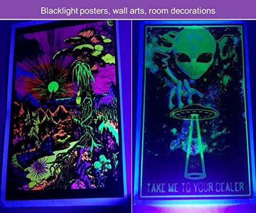 LED Black Light, 10W USB Compatible UV LED Blacklight Tube for Blacklight Bulb Replacement, Glow in the Dark, Halloween, Posters, Blacklight Parties, Fluorescent Glow