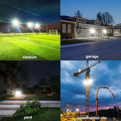 400W LED Stadium Flood Lights Outdoor,Super Bright LED Arena Lights 85-265V IP66 Waterproof 5000K Daylight White Commercial Lighting for Sports Fields and Counts(2 Pack) - size: 400w-2pack