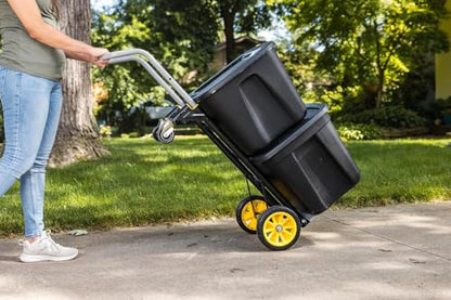 Gorilla Heavy Duty Convertible Steel Hand Truck, 600 lb Capacity | Convertible steel hand truck for movers who need both an upright dolly and a flatbed rolling platform cart on the job.