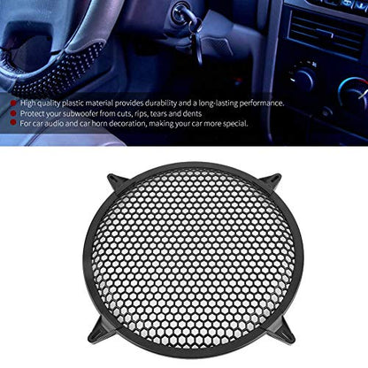 GOTOTOP Plastic Mesh Cover Subwoofer Speaker Guard 6inch/8inch/10inch/12inch, from Cuts, Tears, Dents, Air Pollution, for Car Audio Decoration (12 inch) 12” Speaker Cover Grill - size: 12 inch, style: 12 inch