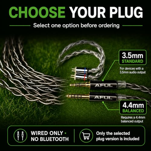 HiFiGo AFUL Performer 5+2/7 IEMs, 1 Micro Planar+2DD+4BA in-Ear Monitor with 3D Printed Acoustic Tube Structure, HiFi Wired Gaming Earbuds with 3.5mm Jack Detachable Cable for HiFi Music (3.5mm)