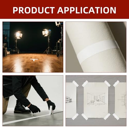 WELSTIK 1 Pack Gaffer Tape White,1" X 60 Yards-60 Yards Length-Suitable for DIY Projects, Heavy Duty Gaffer Floor Tape for Hockey Sticks,Wall Cracks, Bug Holes,Non-Reflective Easy to Rip - color: White