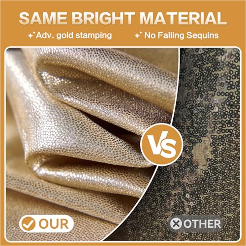 gogoparti 10x12FT Champagne Sequin Backdrop Curtain-2 Panels of 5x12FT Wrinkle-Free Glitter Drapes for Photography, Birthdays, Weddings & Graduations - color: Champagne, size: 5FT x 12FT(2 panels)