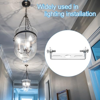 PATIKIL 75mm Ceiling Light Plate Kit, 1 Set Light Fixture Mounting Bracket Plate Steel Crossbar for Home Pendant Wall Light with Screw Washer Nut 2 Color Cap - size: 75mm