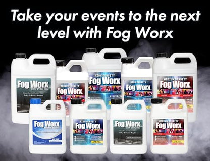 FogWorx Extreme High Density Fog Juice Gallon - Long Lasting, High Output, Odorless Water Based Fog Machine Fluid - for 400 Watt to 1500 Watt Machines - size: 128 Fl Oz (Pack of 1)