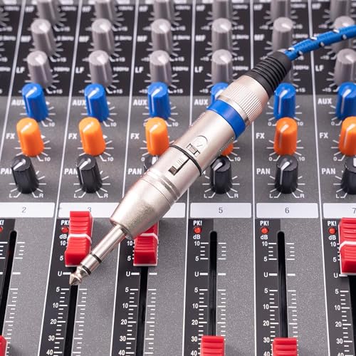1/4 to XLR Adapter 4 Pack, 1/4" TRS to XLR (2 Pair), 2pcs Male to Male and 2pcs Male to Female, Balanced Quarter Inch 6.35mm Male to XLRMale/Female Adapters for Mixers, Microphones, Amplifiers - style: 1/4" TRS to XLR Adapter 4 Pack