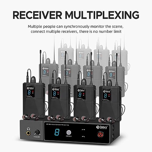 D Debra Bodypack with Earphone Only Suitable for ER-280 Wireless in Ear Monitor System, Can Not Be Used Alone (Only 1 Receiver) - size: Only 1 Receiver