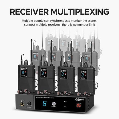 D Debra Bodypack with Earphone Only Suitable for ER-280 Wireless in Ear Monitor System, Can Not Be Used Alone (Only 1 Receiver) - size: Only 1 Receiver
