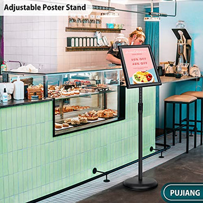 6Packs Sign Holder Stand 8.5 x 11 - Adjustable Heavy Duty Poster Sign Stands for Display 8.5 x 11 - Floor Standing Sign Holder for Vertical and Horizontal Sign Displayed(Black) - size: 8.5"x11" 6pack