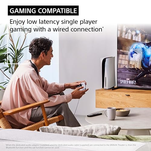 Sony BRAVIA Theater U Wireless Wearable TV Speaker with Bluetooth HT-AN7 | Bluetooth, Personalized Home Theater Audio, Gaming Compatibility, Built-in mic, 12 Hour Battery Life
