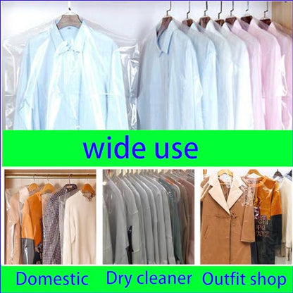 15 Pack (24 x 40 In) Plastic Clear Clothes Covers,Dry Cleaners Bags Hanging Clothing Covers Clear Garment Bags Hanging Dust-proof Clothing Protector Covers for Home Storage Clothing Stores & Travel. - size: 24*40