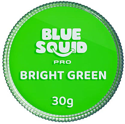 Blue Squid PRO Face Paint - Professional Water Based Single Cake Facepaint & Body Paints - SFX Makeup, Face Painting for Costume, Halloween, Cosplay - Classic Bright Green 30g / 1oz - color: Classic Bright Green 30g