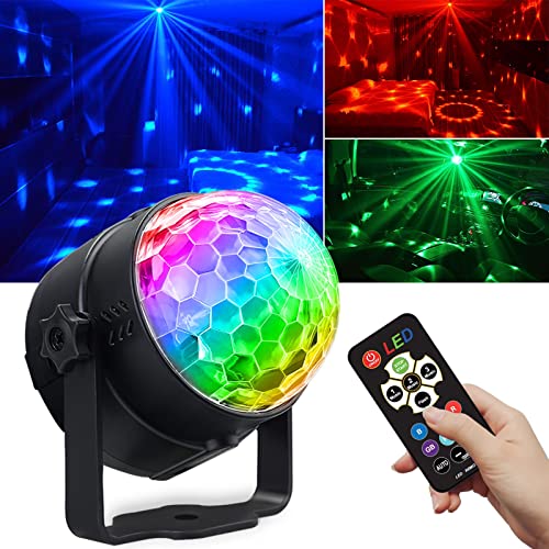 Disco Ball Light, Party Favors & Decorations, USB LED Mini Sound Activated DJ Dance Colourful RGB Strobe Lamp for Home Room Dance Karaoke Xmas Halloween Happy Birthday Wedding Club Show