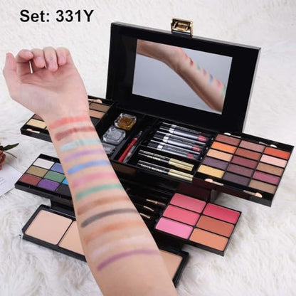 58 colors Professional Makeup Kit for Women, All In One Full Makeup Gift Set for Women Girls Beginner with Eye Shadow Blush, Lipstick, Compact Powder, Mascara, Eyeliner, Lip Liner, Eyebrow Pencil, - color: 331Y