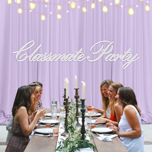 MEETSKY Purple Backdrop Curtains,Wedding Backdrop Drapes,5ft x 7ft,2 Panels | Wedding party backdrops curtains,lavender photo backdrop,fabric background curtains,rod pocket,boy girl baby shower - color: Light Purple, size: 60"W x 84"L (Pack of 2)