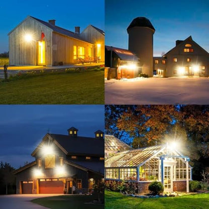 YANYCN 2 Pack 50W Warm White Led Flood Lights Outdoor,3000K Super Bright 7500LM Security Lights with Plug,Exterior IP66 Waterproof FloodLight for Basketball Court, Yard, Garden, Playground - color: 3000K 50W led flood light 2 pack