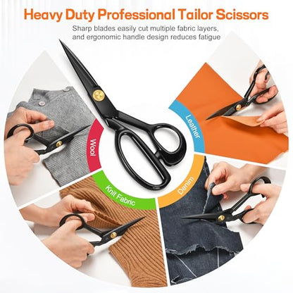 SUTQIGUI Sewing Kit for Adults with Heavy Duty Fabric Scissors, 241 Pcs Newly Upgraded Hand Travel Sewing Kit Professional Needle and Thread Kit, Portable Sewing Supplies for Travel Home Beginners