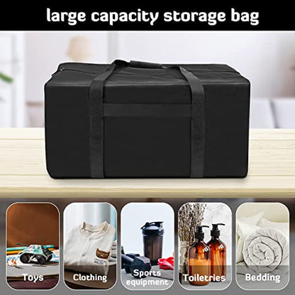 INFANZIA 24in Large Travel Duffel Bag, 600D Water Resistant Foldable, 56L | Sport Luggage Bag with Upgrade Zipper, Foldable Equipment Storage Bag, for Moving Camping Tent Tripod Fishing - size: 24x12x12 inch