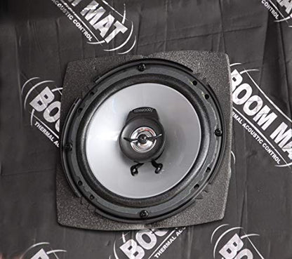 Design Engineering DEI 050371 Boom Mat Speaker Baffles, 6" x 8" Oval Slim (Pack of 2) - size: 6" x 8", style: Oval Slim