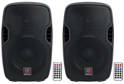 Rockville BPA10 10" Pro Powered DJ PA Speaker, w Bluetooth, 2-Pack