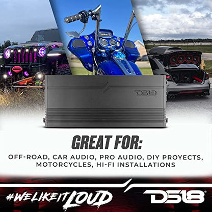 DS18 G3600.1D Car Audio Amplifier 1-Channel Class D Monoblock 3600 Watts - Remote BASS Knob Included - Compact Design Easy Installation - Extremely Powerful Amp for Vehicle Sound Systems… - style: 3600 Watts Monoblock