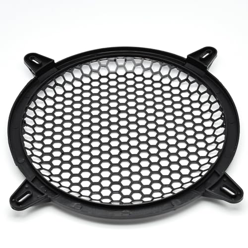 Surf Turtle 8 Inch Hexagonal Speaker Grill Cover | Black Plastic Honeycomb Hole Protective Mesh, Universal Car Audio Subwoofer Speaker Protection Cover
