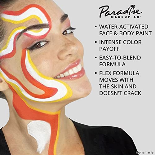Mehron Makeup Paradise AQ - AMAZON GREEN, Water-Activated Face & Body Paint - color: Amazon Green, size: 0.25 Ounce