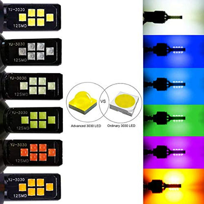SOCAL-LED LIGHTING 1157 BAY15d White LED Turn Signal Bulb Advanced 3030 SMD Bright Colorful DRL Brake Lamp Parking Tail Light, Pack of 2 - color: Cool White, size: 1157 (BAY15d)