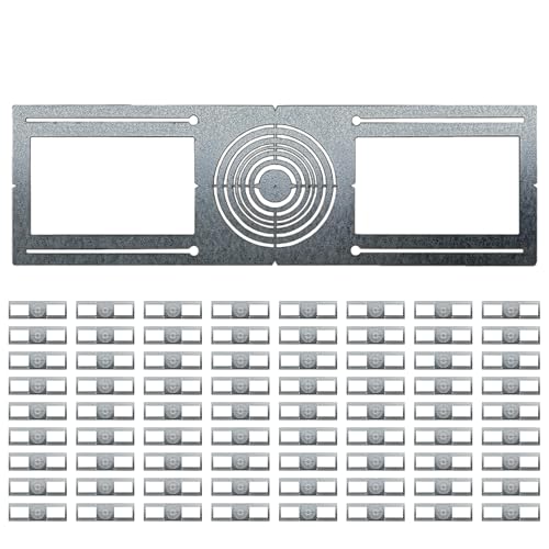 72 Pack New Construction Mounting Plate 2" 3" 3.75" 4" 5" 6" - Galvanized Steel Slim Rough-in Bracket with Round Hole for LED Recessed Downlight Plate - size: Multi 2,3,3.75,4,5,6