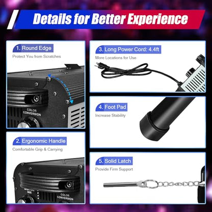 200W LED Follow Spotlight Stage Light, AC 110V Adjustable Aperture LED DJ Performance Lights with Stand, Manual Control Follow Spot Light DJ Wash Light w/Stand