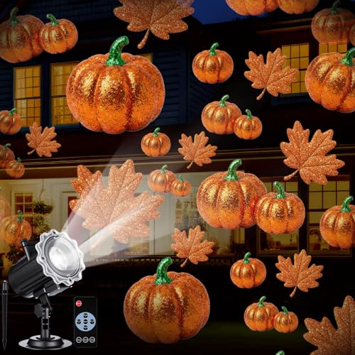 Back to School Projector Light Outdoor | Decorative Dynamic LED Projector Light with 12 Holiday Film Slides, Waterproof Landscape Rotation Lighting Projection Lamp