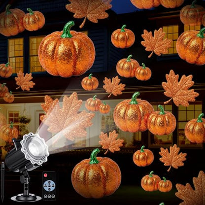 Back to School Projector Light Outdoor | Decorative Dynamic LED Projector Light with 12 Holiday Film Slides, Waterproof Landscape Rotation Lighting Projection Lamp