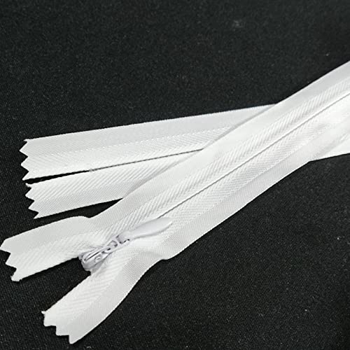 Leekayer 30PCS Invisible Nylon Coil Zipper,Clothing Zipper,DIY Sewing Tool | Invisible Nylon Coil Zipper DIY Sewing Tools for Craft Special(12inch,White) Leekayer - color: White, size: 12inch-30PCS