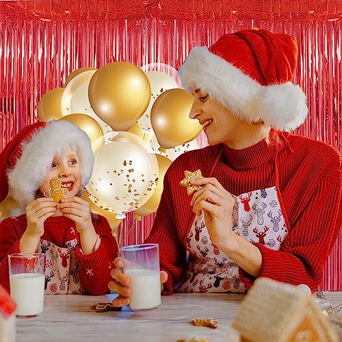 2 Pack 3.28 ft x 6.56 ft Red Tinsel Curtain Party Backdrop - Metallic Foil Tinsel Fringe Backdrop Door Fringe for Halloween, Christmas, Birthday Graduat - color: Red - 3.28 ft x 6.56 ft