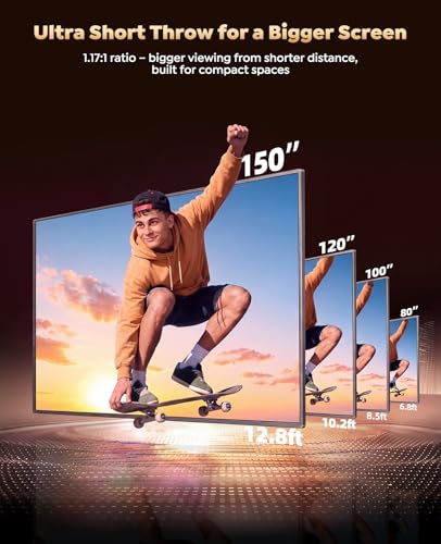 Smart 4K Projector [Google TV Stick Built-in & 360° Stand] with WiFi 6, Bluetooth 5.3, HDR10, 30W Hi-Fi, AI Auto Focus, Outdoor Portable Short Throw Movie Projector for Home Theater Bedroom Ceiling