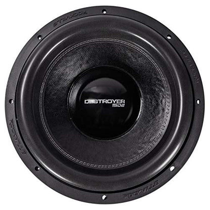 Rockville Destroyer 15D1 15" Dual 1-Ohm Competition Car Audio Subwoofer | USA Made Voice Coils, 8000W Peak, 2000W RMS, Dual 1-Ohm, Triple-Stacked 300 Oz Magnets, Cast Aluminum Basket, 35mm XMAX