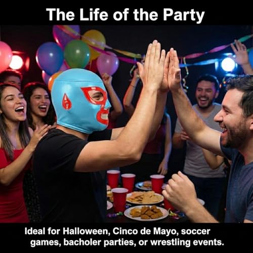 Artisans Bazaar Mexican Custume Wear Masks Luchador Mexicano Wrestling Masks Foamy Material for Men & Women Lucha Libre Adult - style: Nacho Libre