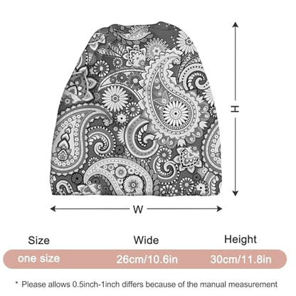 Art Owl Women's Slouchy Beanie Hat Cute Turban Hats Cancer Headwear Caps Baggy Skull Sleep Scarf - color: Gray Boho Printed