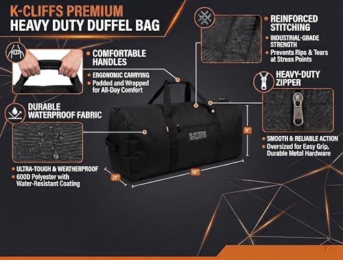 Heavy Duty Cargo Duffel Large Sport Gear Drum Set Equipment Hardware Travel Bag Rooftop Rack Bag - color: Black, size: 42" x 20" x 20"