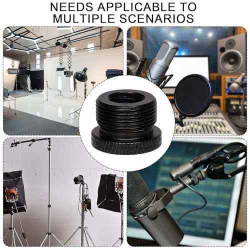 SAVITA 2pcs Mic Foot Adapter, 3/8 Female to 5/8 Male Tripod Screw Thread Adapter Mount Accessories for Camera Monitor Microphone Stand - size: 3/8 à 5/8