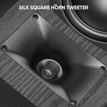 Saiyin 2-Way Passive Bookshelf Speakers 60Hz Bass | 3.5" Woofer & Silk Tweeter,4 Ω,For Home/Office/Theater,Pair (Needs Amplifier or Receiver to Operate) - style: Without speaker wire