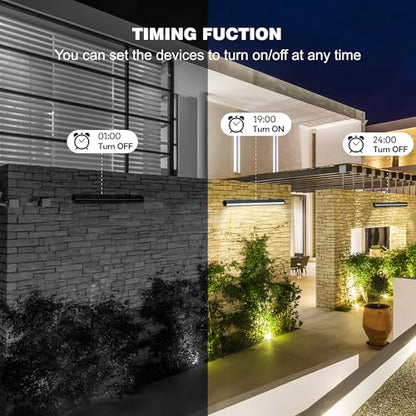 LED Wall Washer Light Bar, Tunable White 2700K-6500K, Smart WiFi App and RF Remote, Smooth Dimming, 8 Modes, Linkable 20in IP65, AC120V Plug-in for Porch Patio Sign - size: 20" 36W Tunable White(2700-6500K)