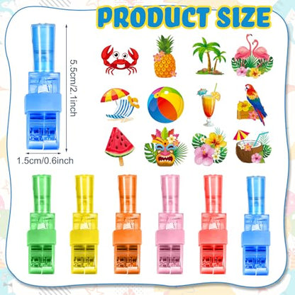 Capoda 36 Pcs Summer Hawaiian Party Favors Tropical Luau LED Finger Lights Beach Gifts Glow in The Dark LED Gifts Hawaii Light Ring for Summer Party Supplies Goodies Bag Piñata Filler Prize