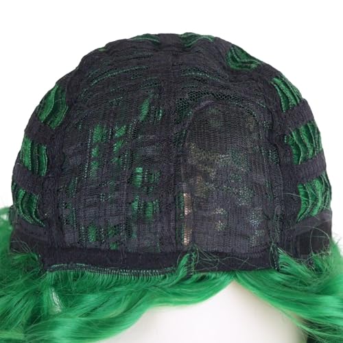 Green Wigs Women Short Curly Retro Style Halloween Costume Lolita Cosplay - color: Green