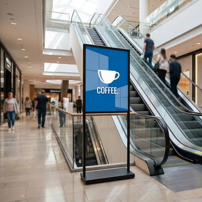 22x28 Inch Floor Stand Sign Holder, Heavy Duty Pedestal Poster Stand Double Sided Display for Business, Retail & Real Estate
